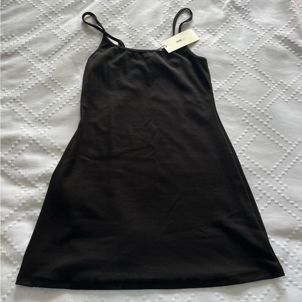 SHEIN Black Spaghetti Strap Mini Slip Dress
